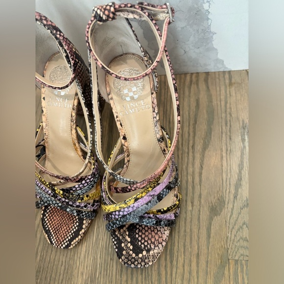 Vince Camuto Winvey Multi-Color Ankle Strap Block Heel size 6 - Picture 8 of 11